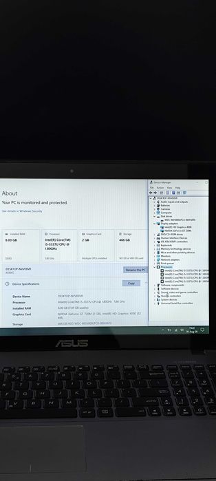 Vand laptop i5 cu display touchscreen perfect functional cu 9 jocuri instalate