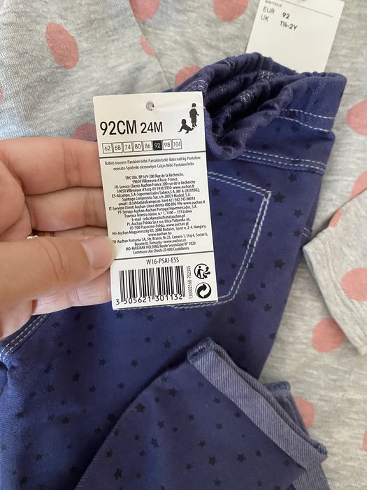 Lot hainute noi cu eticheta 86/92 pantaloni rochita camasuta colanti