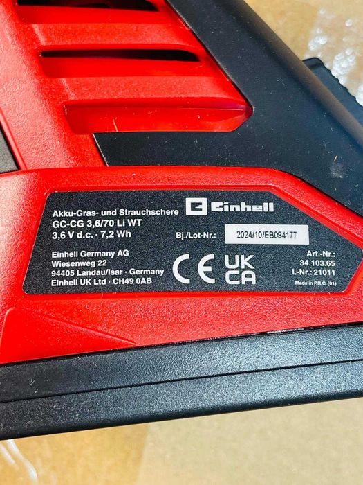 Foarfecă electrică pentru arbuști Einhell GC-CG 3,6/70 Li WT
