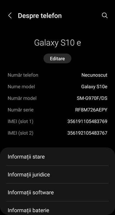 Samsung Galaxy S10 e