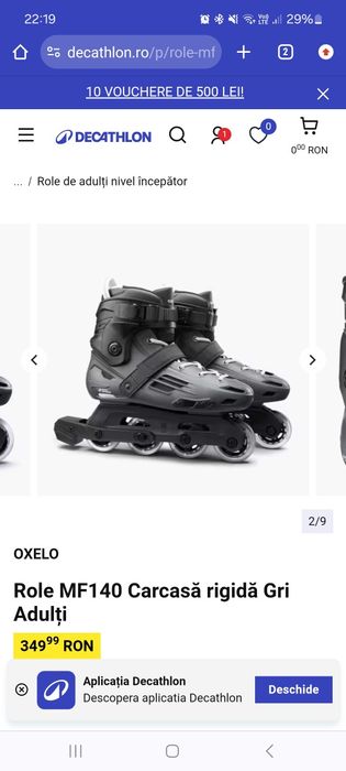 Role fitness Oxelo MF140 Decathlon, marime 43/44 ca Nou