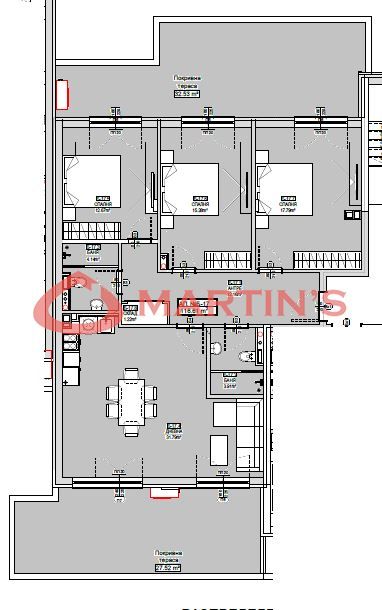 Продава се Четиристаен апартамент в София, Витоша - 193 кв.м за 1354 €/кв.м - Снимка #6