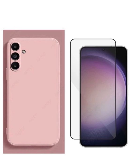 Samsung A51 A52S A53 A54 A56 Husa Silicon Catifea si Folie Sticla 11D