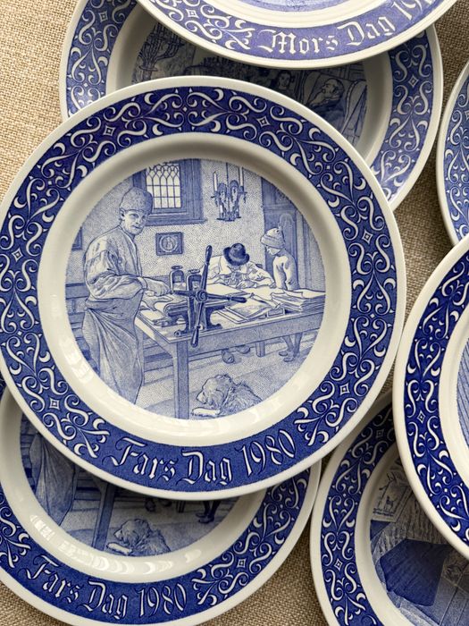 Farfurii de colectie, portelan, Suedia 10 buc