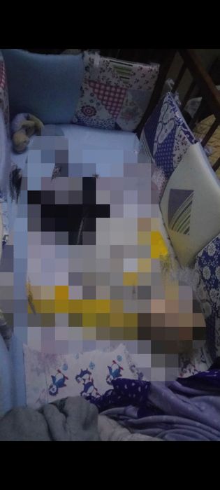 Комплект постельного белья в манеж