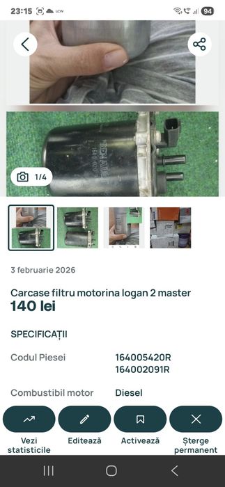 Carcase  si filtre  logan 2  1.5dci si alte marci