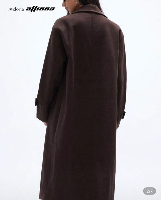 Ново Вълнено Oversized Палто размер М