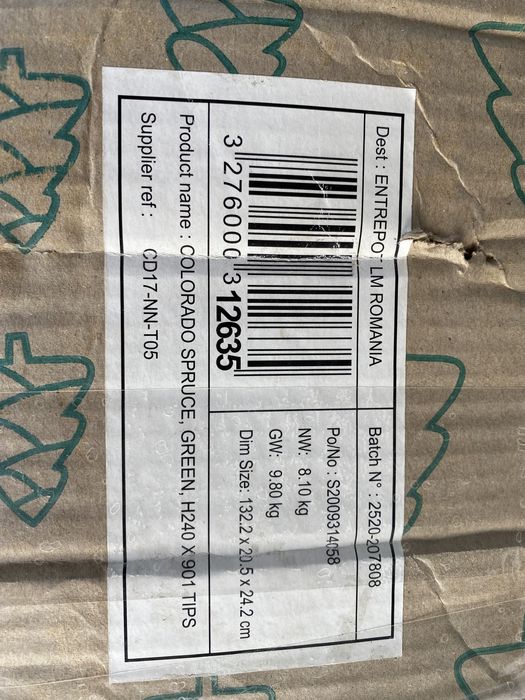 Vand brad artificial de Craciun 240 cm