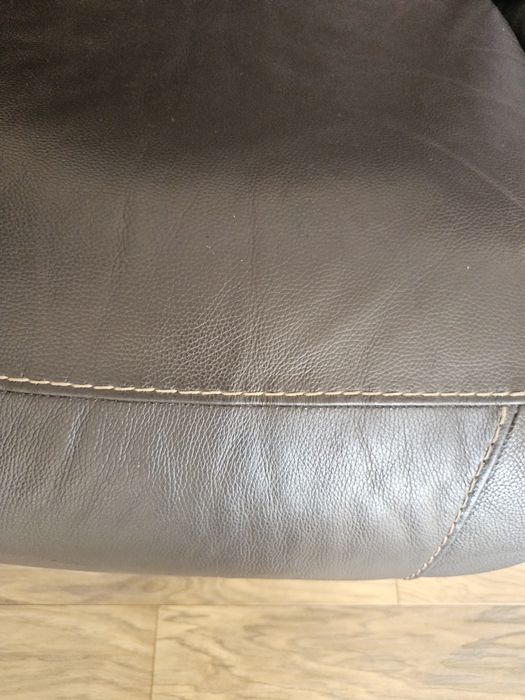 Двойка диван релакс механизъм естествена кожа..