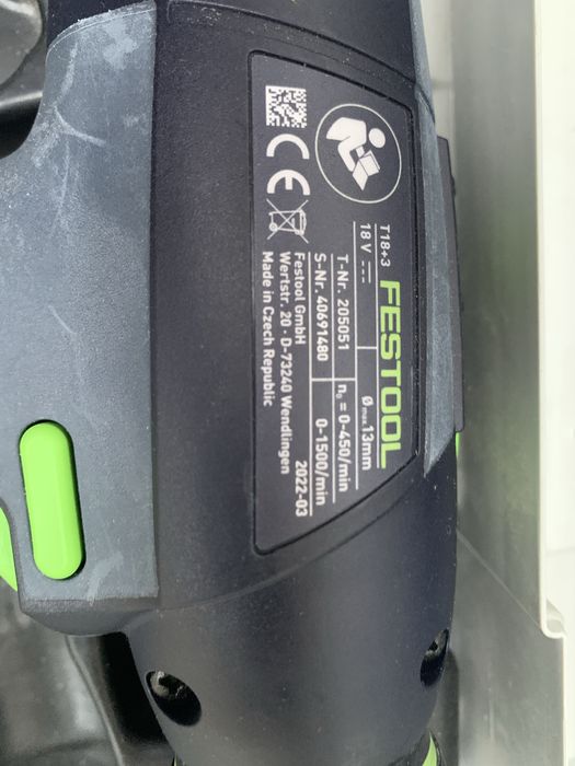 Festool T18+3/винтовет с 3 сменяеми глави /в куфар/