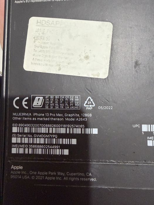 iPhone 13 Pro Max, Graphite, 128GB