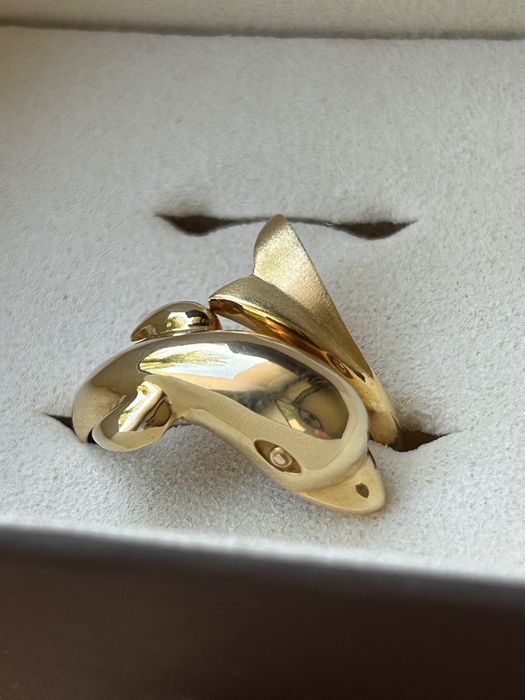 Inel deosebit din aur 585 (14k) – Design unic Delfin/Balenă, 5.68g, Păstrat impecabil