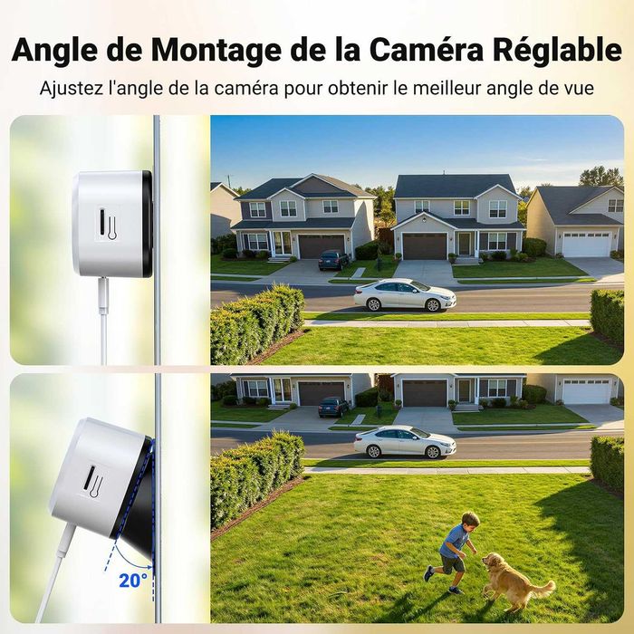 Cameră de supraveghere pentru ferestre Codnida 3MP, pentru interior, viziune nocturnă Starlight,  înregistrare 24/7, detectare mișcare
