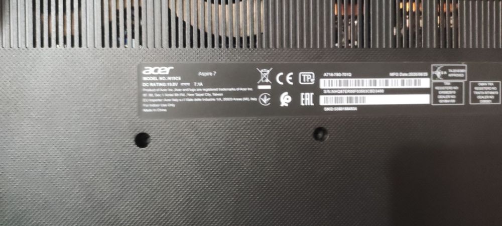 Продам ноутбук Acer Aspire 7