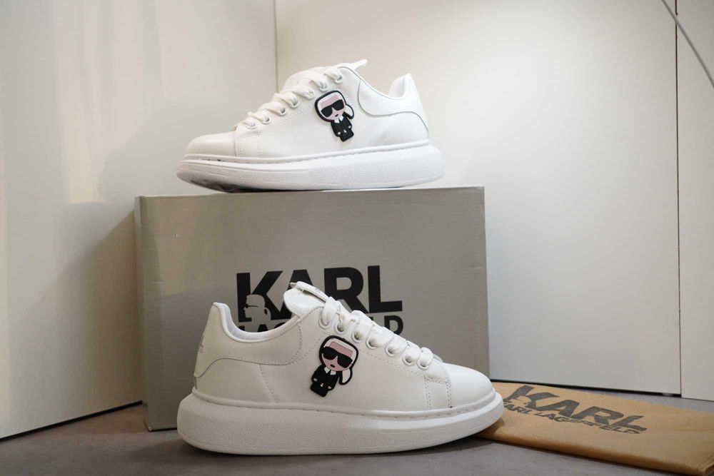 Adidasi KARL LAGERFELD White , Produs Nou - Full Box, Premium Unisex