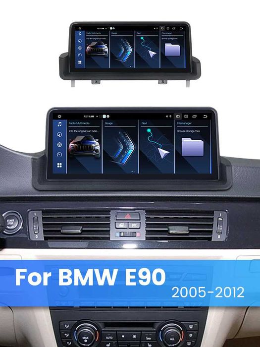 Navigatie Bmw E90 + Joystick 4/8 GB RAM Android Carplay Sim + Camera