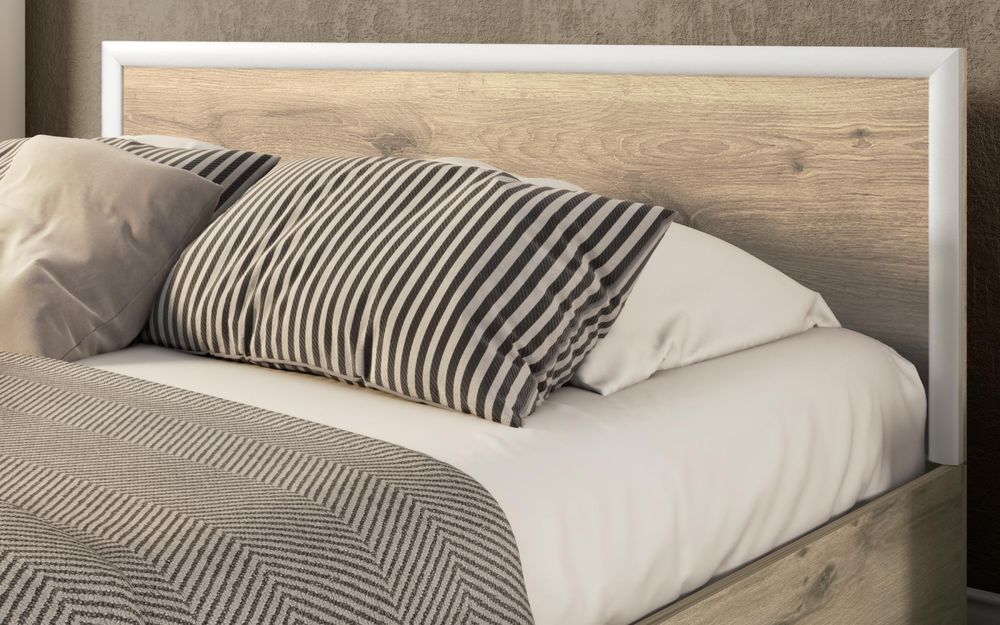 Спалня за матрак 164/190, светъл скандинавски дъб