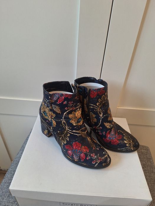 Ghete dama, piele naturala, Italia, Sergio Bardi, mărimea 38