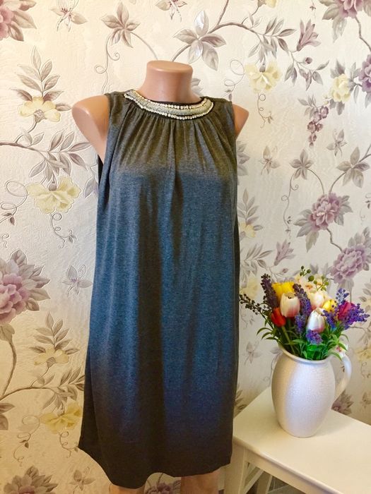 Rochie Gri, ideala si pentru gravide