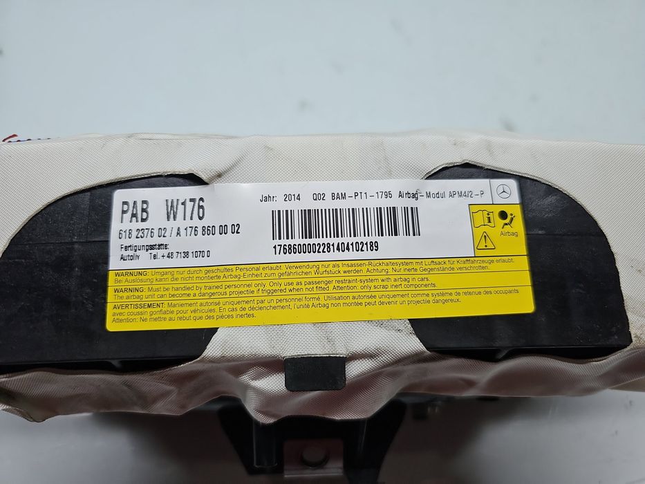 Airbag pasager Mercedes Clasa A (W176) [Fabr 2012-2018] A1768600002
