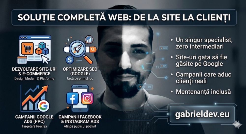 Creez site-uri profesionale pentru afacerea ta | gabrieldev.eu