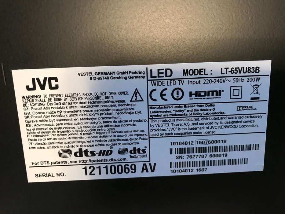 Телевизор Jvc 65” smart TV