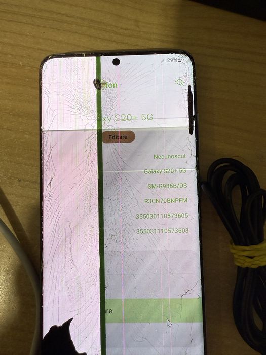 Samsung Galaxy S20 Plus S20+ Spart Fisurat Defect Placa Buna Testat