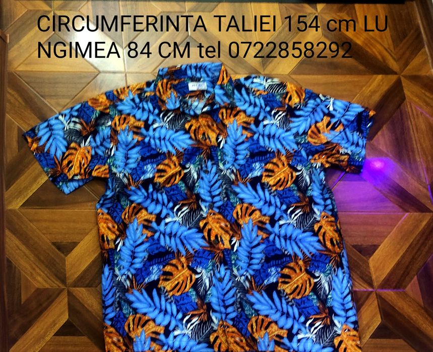 camasa inflorata Hawaii (60) are 154 cm de jur împrejurul burtii lungimea 84 cm