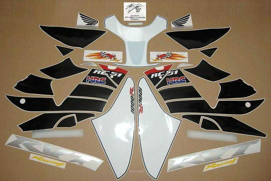 Стикери Honda VTR/RVT 1000 SP1 SP2 RC51 лепенки хонда втр sp-1 sp-2