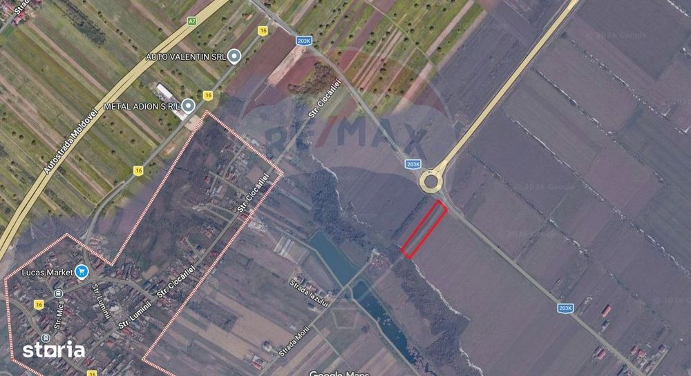 Teren 2,461mp Scurtesti / autostrada A7