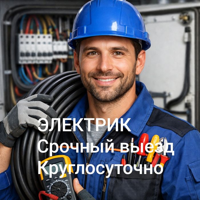 Услуги электрика 24/7! Электрик недорого срочный выезд