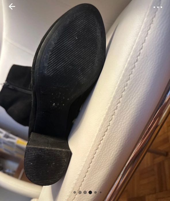 Botine negre catifelate