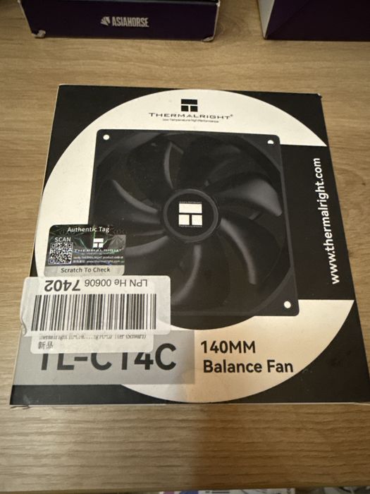 Ventilator Cooler PC Desktop Carcasa Calculator Thermalright TL-C14C 140mm PWM 1500RPM 75.8CFM S-FDB Black Gaming Silent Resigilat Open Box