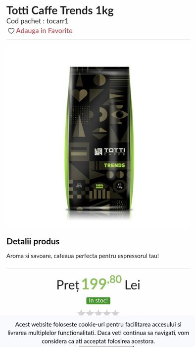 Cafea boabe Barista Expert și Totti Trends