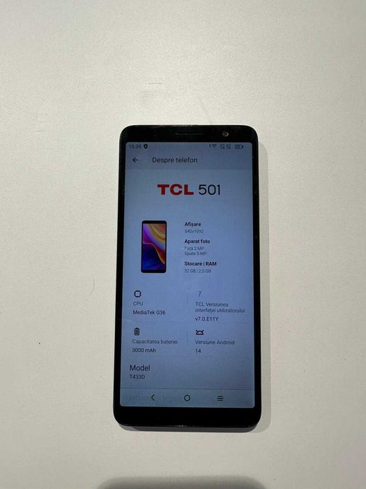 TCL 501 (AG50 B.6938) Garantie 2 ani!