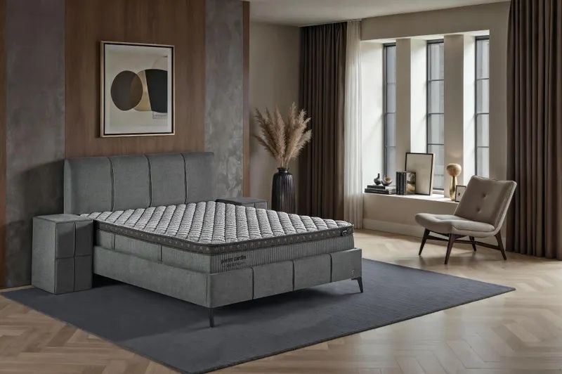 Тапицирано легло LEON с матрак LEON - Pierre Cardin
