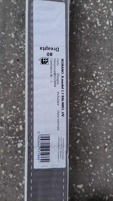 Foaie usa alba mdf ,deschidere pe dreapta, fara toc si balamale - NOUA