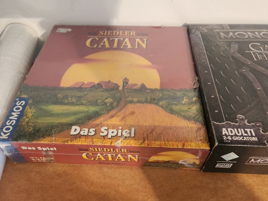 Catan,  Carcassone, Games of trones