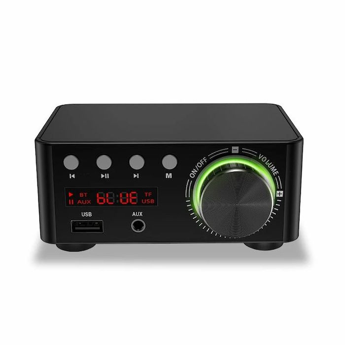 Amplificator mini audio bluetooth HIFI,2x50W,USB Card TF RCA AUX ,nou