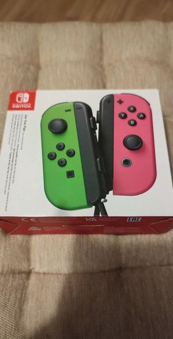 Pereche Controlere Nintendo Switch Joy-Con Neon Verde /Neon Roz (Originale) noi