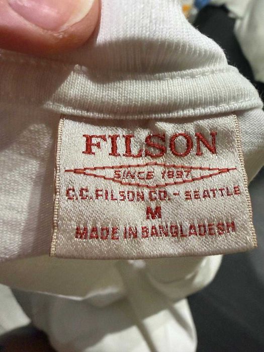 Футболка Filson Original White Oversize, размер M