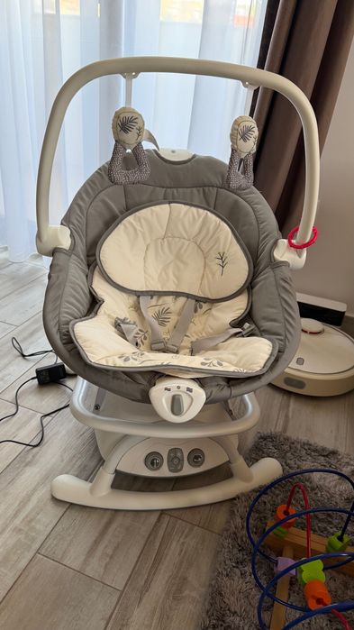 Vand Leagan si balansoar Joie Sansa 2 in 1 Fern, rotativ, Gri