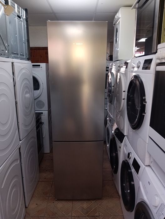 Иноксов комбиниран хладилник с фризер Бош Bosch No Frost A+++ Гаранция