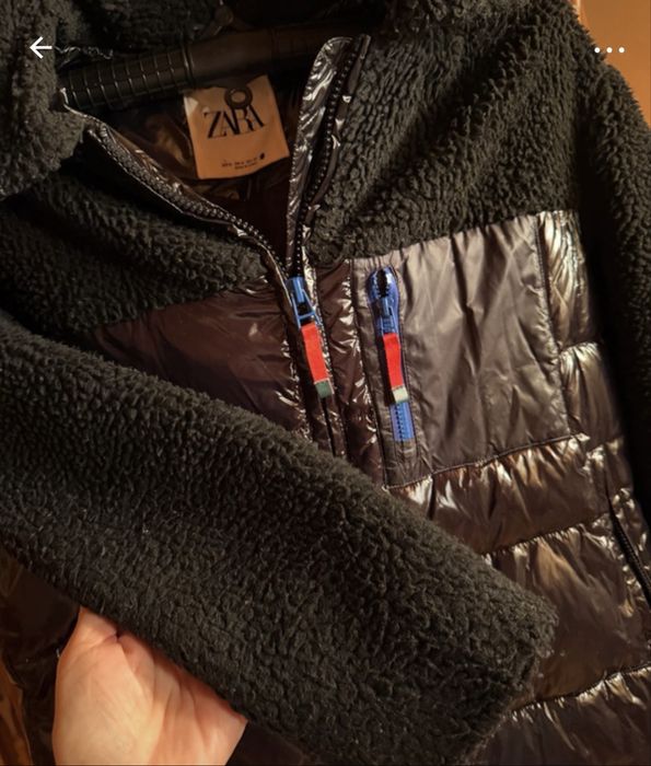 Geaca ZARA cu maneci din blana artificiala