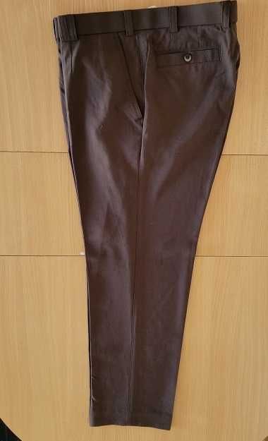 Pantaloni barbati stofa maro L-XL talia 96cm