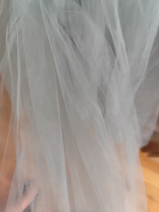 Дамска пола с 5 пласта тюл мента