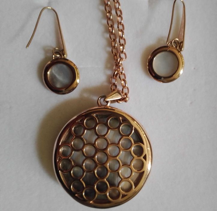 Комплект бижута с тигрово око