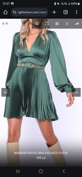 Rochie TGH verde smarald / rochie femei