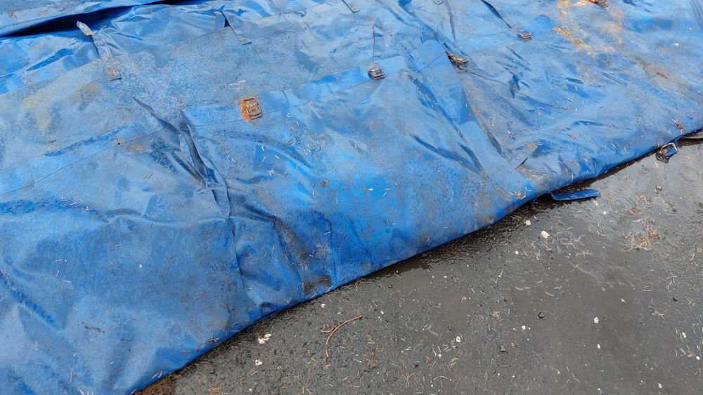 Prelata albastra groasa și rezistenta  de remorca camion, 3 bucati