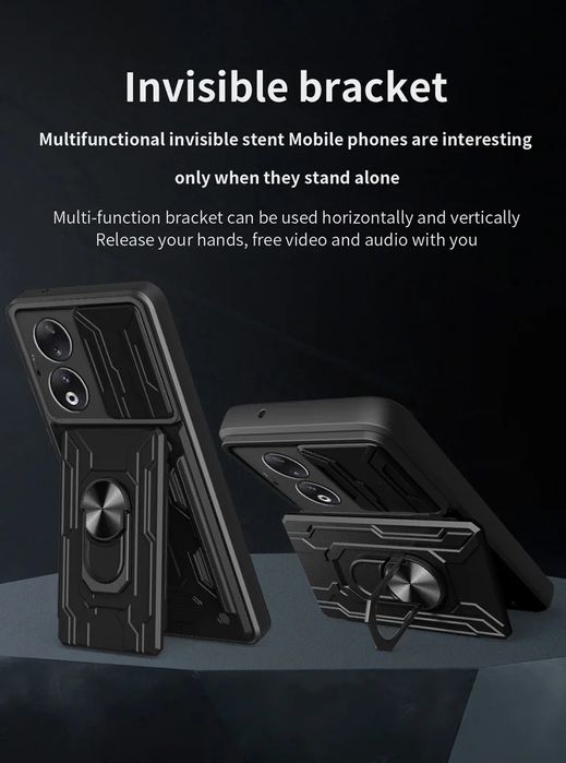 Honor 90 / 90 Lite / RING CARD SLOT Удароустойчив кейс гръб